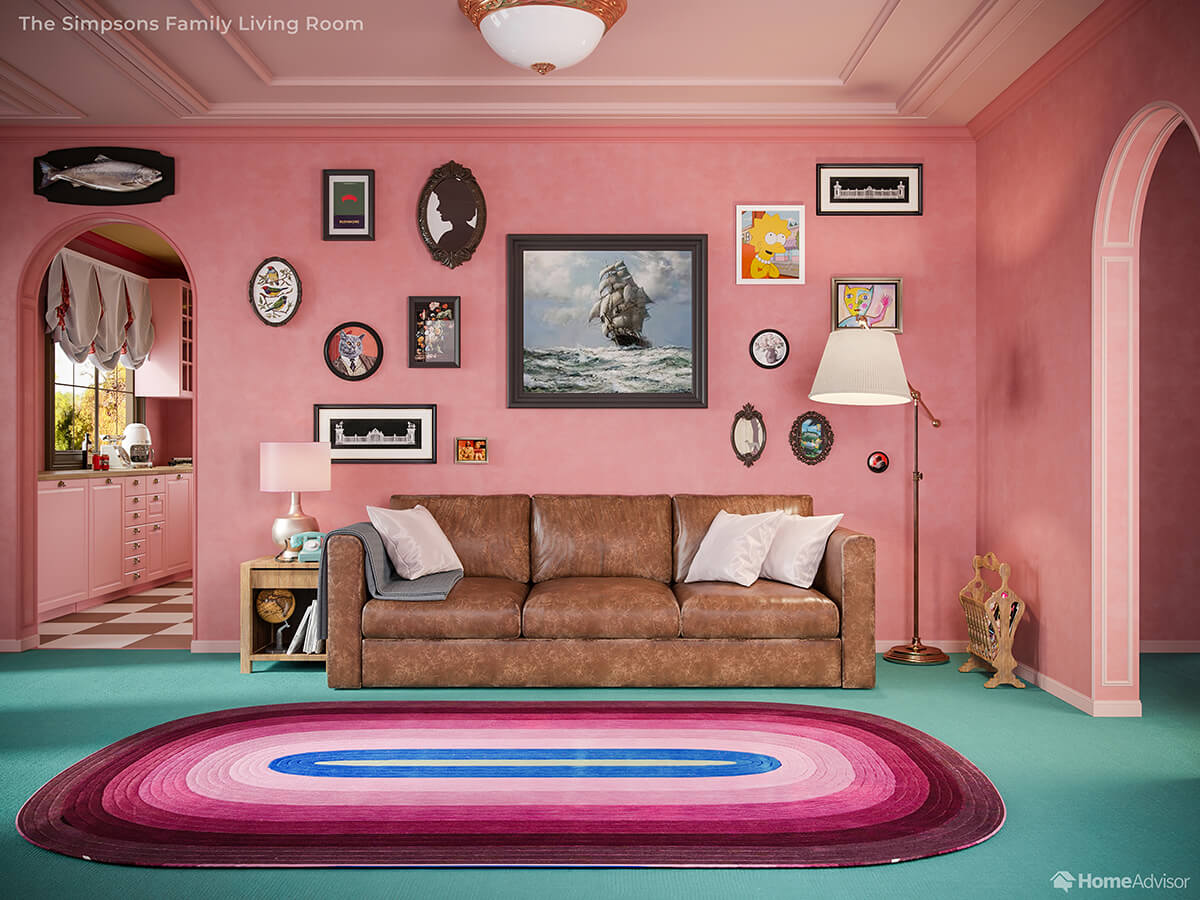 If Wes Anderson Designed the Interiors of The Simpsons